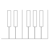 piano key octive border 001